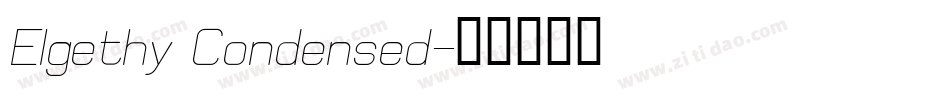 Elgethy Condensed字体转换